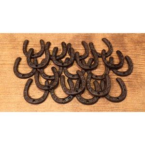500 X-Small Horseshoes Rustic Cast Iron 2" Tall Set of Five Hundred (500) 05211